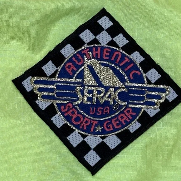 Serac Neon Windbreaker Jacket Mens Large Colorblock 90s Ski Anorak - Picture 8 of 13